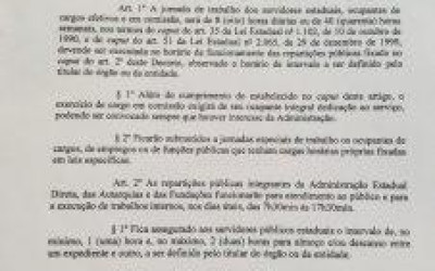 Jornada de 8h: minuta do decreto traz expediente das 7h30 às 17h30 em todos os órgãos estaduais