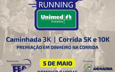 Últimos dias para se inscrever na 1ª Andradina Running Unimed