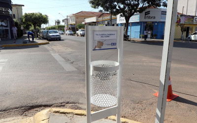 Área central de Três Lagoas contará com 250 novas lixeiras