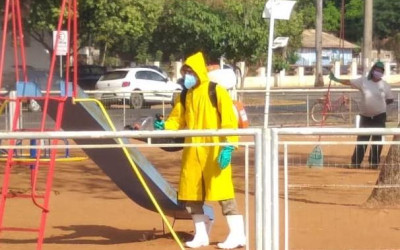 Saúde intensifica ações de sanitização de locais públicos contra o Coronavírus