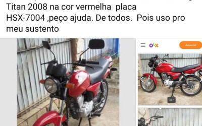 Casal usa rede social para tentar recuperar moto furtada em Três Lagoas