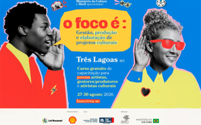 Inscrições abertas para oficina gratuita de gestão e elaboração de projetos culturais em Três Lagoas