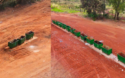 Prefeitura amplia de 3 para 12 o número de caçambas às margens da BR-158