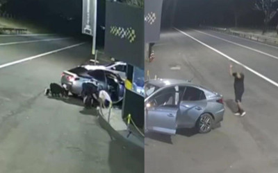 Policiais salvam bebê engasgado e pai se ajoelha em oração durante resgate