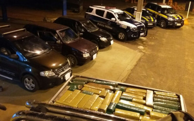 PRF E PM aprende quase duas toneladas de maconha que seria entregue em São Paulo