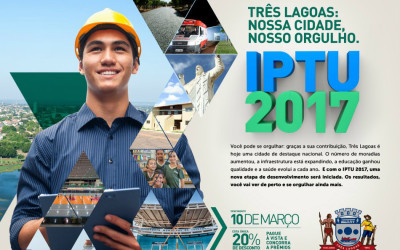 Primeira parcela do IPTU de 2017 vence no dia 10 de março em Três Lagoas