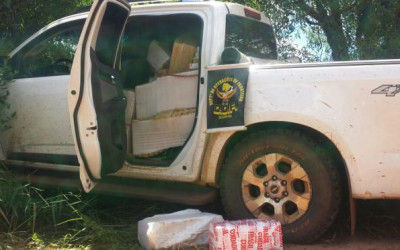 DOF recupera caminhonete roubada no Paraná com mais de 600 quilos de maconha