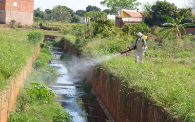 Equipe da Saúde faz bloqueio químico contra mosquitos no Jardim Brasília