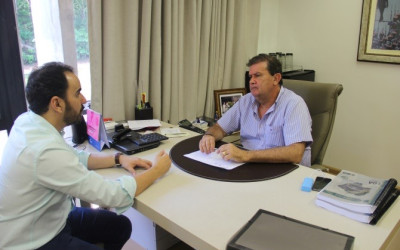 Secretário de governo de Três Lagoas visita Eduardo Rocha em seu gabinete