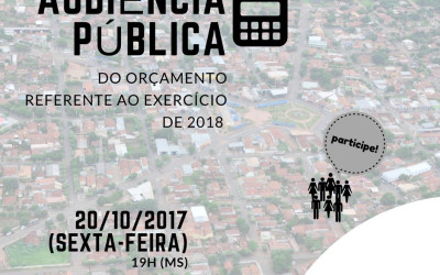 Audiência Pública sobre orçamento acontece nesta sexta (19)