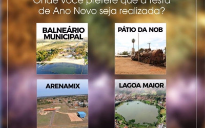 Enquete sobre local para a Festa do Ano Novo encerra na próxima segunda-feira