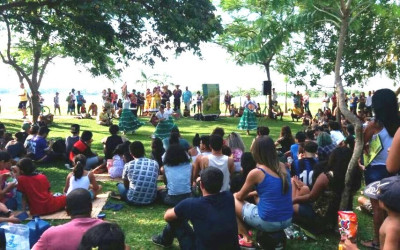 Dança Três reúne aproximadamente 500 pessoas ao ar livre na Lagoa Maior