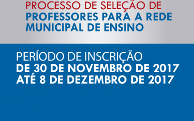 Inicia as matrículas para Processo de Seleção de Professores