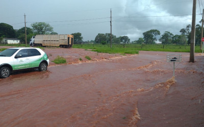 Chuva deixa pontos de Bataguassu com alagamentos