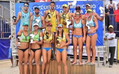 Vôlei de praia de MS conquista ouro e bronze no sul-americano e brasileiro