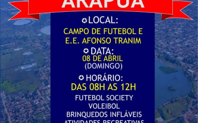 Programa Mais Lazer leva esporte e recreação ao Distrito de Arapuá