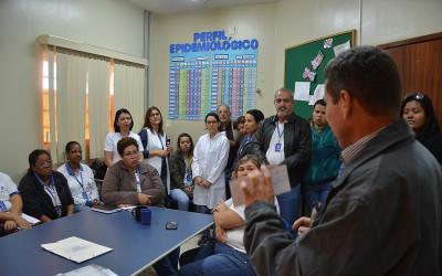 Equipes da Vigilância em Saúde e Saneamento visitaram ESF Jardim Maristela