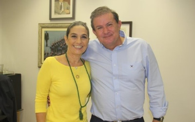 Eduardo Rocha se reúne com Carla Stephanini sobre possíveis parcerias na eleição