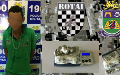 Policiais da Rotai prende traficante enterrando drogas no Residencial Novo Oeste