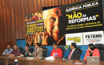 Debate sobre reformas trabalhista e previdenciária reuniu trabalhadores de todo o MS