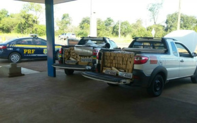 Patrulha Rural da PM e PRF prendem 7 pessoas e apreendem 1609kg de drogas