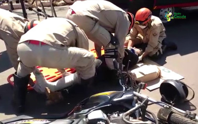 Acidente na Rosário Congro fere motociclista em Três Lagoas 
