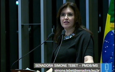 Simone Tebet lamenta aumento de violência e pede investimento na vigilância das fronteiras