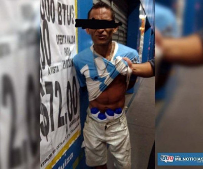 Pintor é preso pela PM furtando supermercado no centro