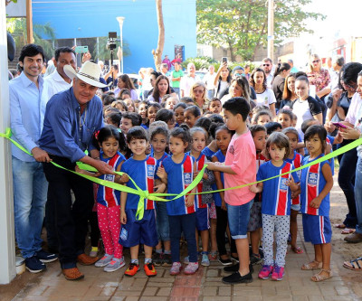Prefeitura realiza sonho das crianças três-lagoenses e inaugura o novo Parquinho da Lagoa Maior