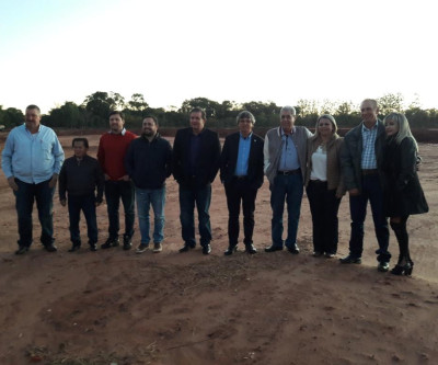 Obras em Brasilândia recebem visita de autoridades do Estado