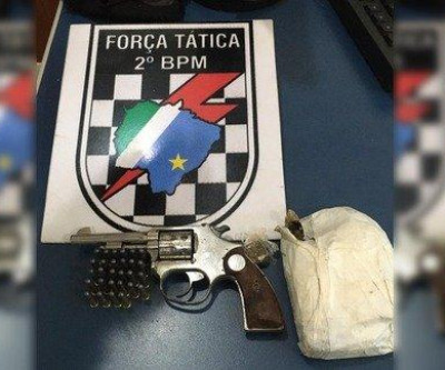 Arma, munições e droga são apreendidas pela PM no Jd Eldorado