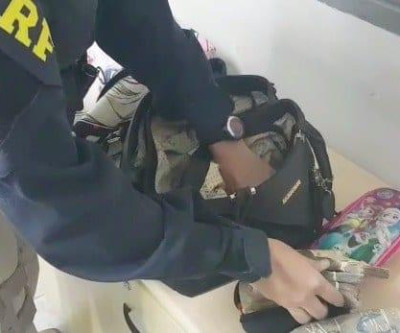 Mulher é detida pela PRF com R$ 81 mil em dinheiro dentro de ônibus na BR-262