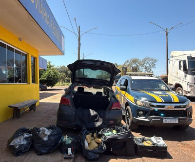  PRF captura motorista com mais de 144 kg de drogas na BR 262