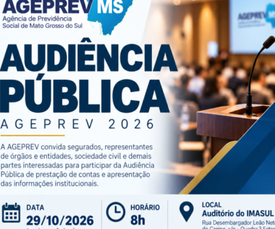 Ageprev promove audiência pública para apresentar resultados sobre previdência de MS