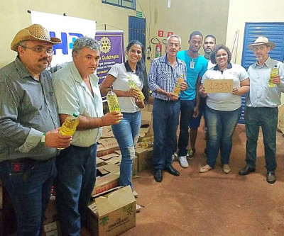 Hospital Auxiliadora recebe doação de óleo por meio do Rotary de Selvíria