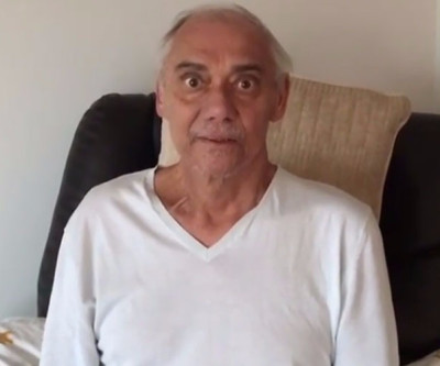 Marcelo Rezende reaparece abatido, mas se diz firme