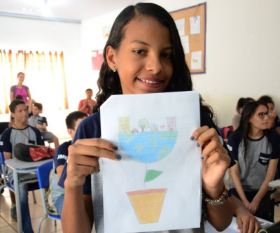 Aluna da Escola Municipal “Joaquim Marques de Souza” ganha concurso de desenho do CONDEMA