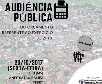 Audiência Pública sobre orçamento acontece nesta sexta (19)