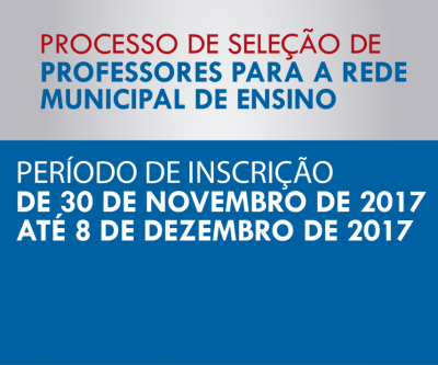 Inicia as matrículas para Processo de Seleção de Professores