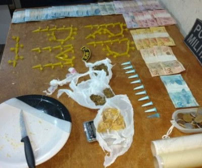 Através de denúncia anônima PM prende homem por tráfico de drogas na Vila Piloto