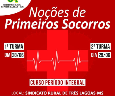 Sindicato Rural realizará curso “Noções de Primeiros Socorros”