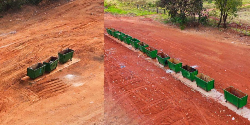 Prefeitura amplia de 3 para 12 o número de caçambas às margens da BR-158
