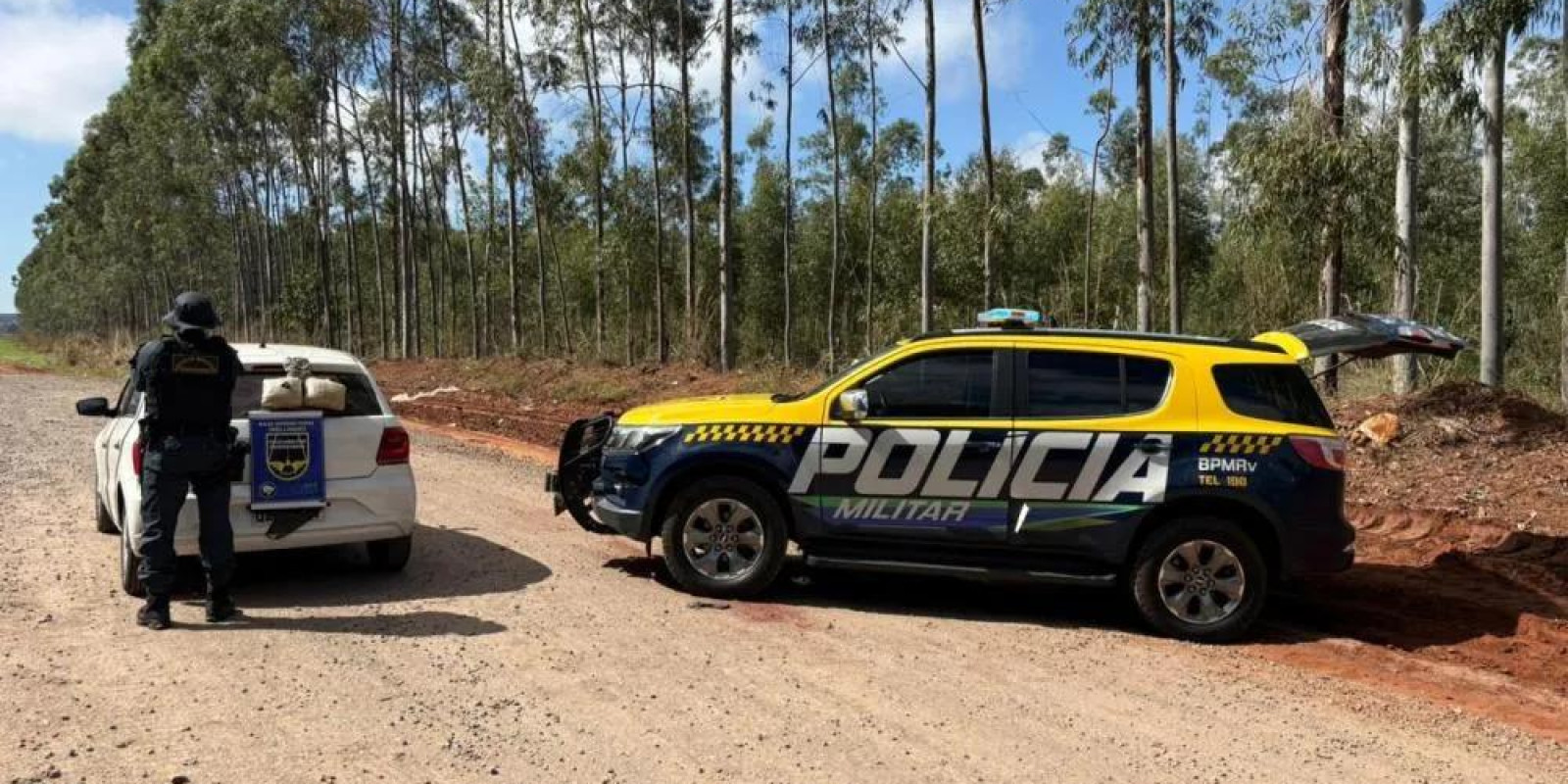 Motorista é flagrada com quase 3 quilos de skunk escondidos no carro em Água Clara