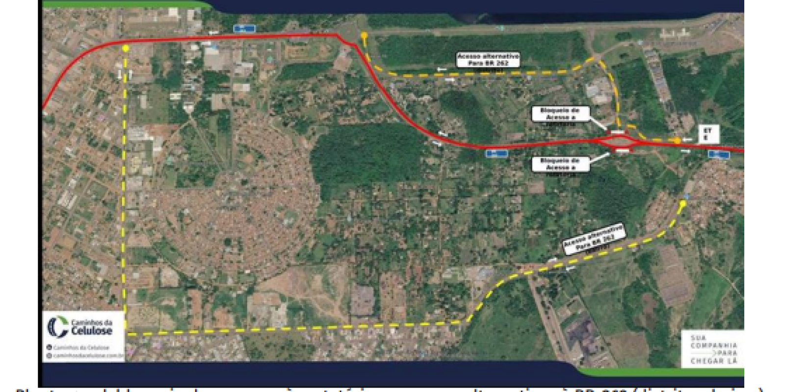 Acessos da rotatória da BR-262 serão fechados para obras do novo Posto Fiscal