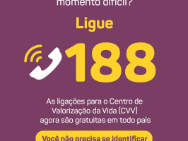 Telefone 188 do CVV de prevenção ao suicídio já funciona em todo o Brasil