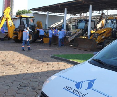 Sanesul executa obra de melhoria do sistema de abastecimento de água em Três Lagoas nesta quarta-feira (22)