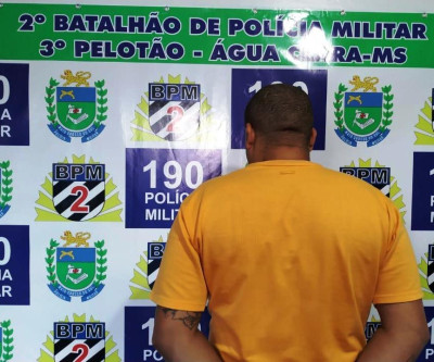 Polícia Militar prende, em Água Clara, autor de homicídio ocorrido em Andradina-SP