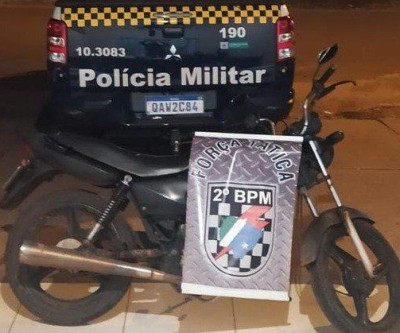 Força Tática recupera motocicleta furtada horas após o crime em Três Lagoas (MS)