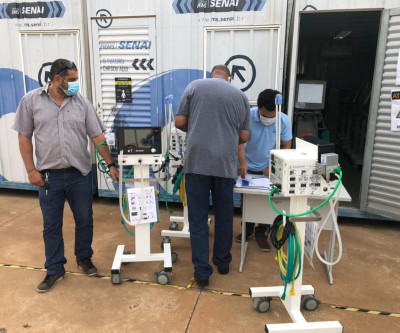 SENAI inicia entrega de respiradores hospitalares reparados para a SES