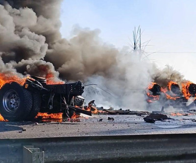 Explosão após colisão deixa três mortos em acidente entre Nova Alvorada e Nova Casa Verde